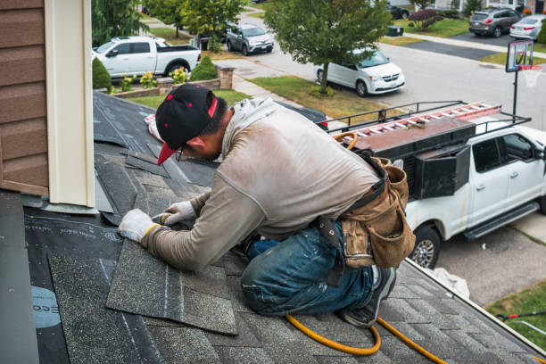 Professional Emergency Roof Repair technician working in Clarksville, VA